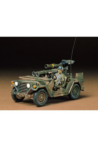 TAMIYA 1/35 USM151A2 with Tow Missile Launcher Plastic Military Vehicle Model Kit, Disassembled Hobby Set