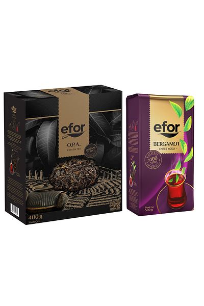 Efor OPA Ceylon Tea - 400g + Efor Bergamot Flavor (Earl Grey) Tea 500g