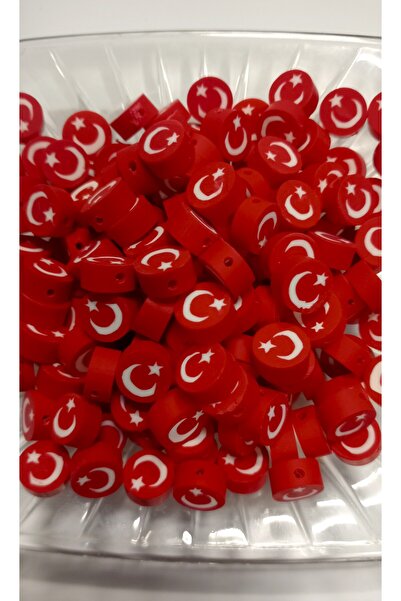 sandal hediyelik Polimer Kil Fimo Türk Bayrağı, Al Bayrak, Ay Yıldız Bayrak F...