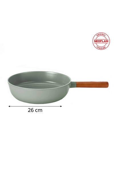NEOFLAM Fika Gray 4 Piece Practical 26 cm Pot Pan Wok Set
