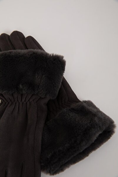 DeFacto Dámské fleecové rukavice z umělé kožešiny R7076az23wn