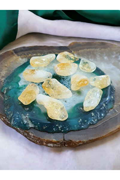 NBS Beautiful Naturel Stones Para Taşı Sitrin Gerçek Tımbıl Parça 1-2 cm ( 1 Adet ) ( Zenginlik titreşimi yayar )