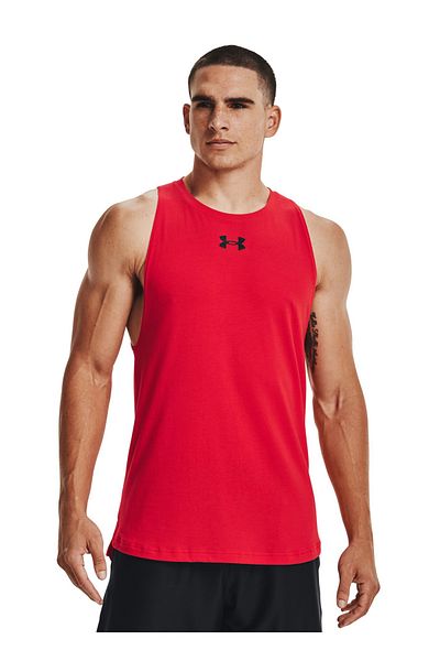 Under Armour أحمر - أسود للرجال رياضي UA BASELINE COTTON TANK 1361901