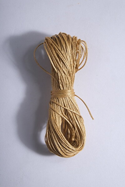 Eskişehir hobi sanat Gilded Silvery Gold 1.0 Mm 20 Meters Waxed Thread Decorative Ornament Package Bracelet Jewelry Design Thread