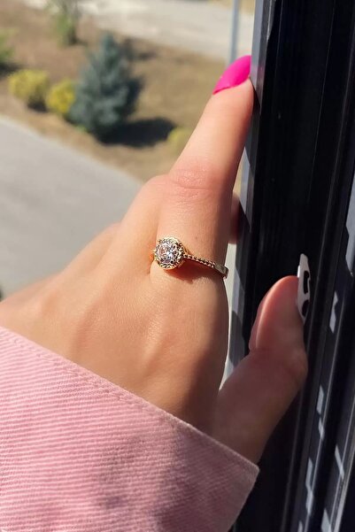 Esx Altın Renk Taşlı Ayarlanabilir Yüzük