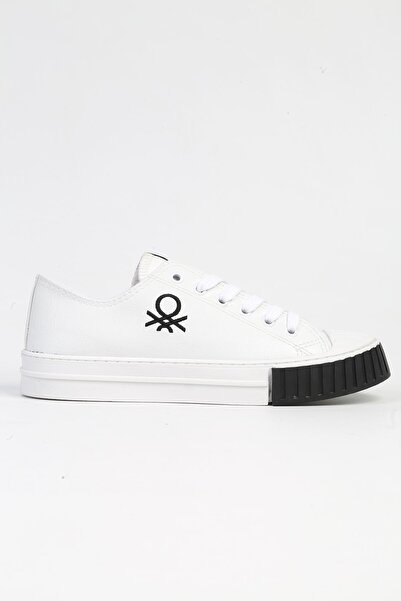 Benetton Beneeton® | BN-30546 - Beyaz Siyah-Erkek Spor Ayakkabı