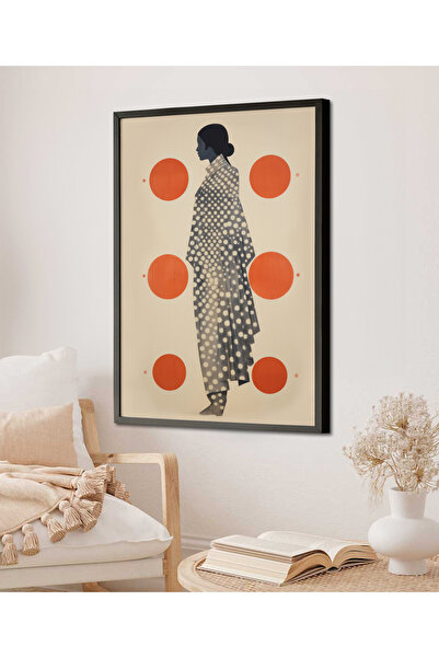 HOMEPACK Çerçeveli Tekli Tablo Kadın Figürü Klasik Modern Poster Tablo TK/131