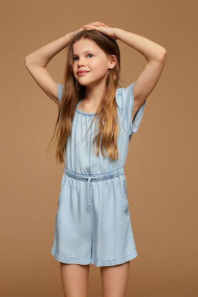 MANGO Kids Offener Jeans-Overall für Mädchen