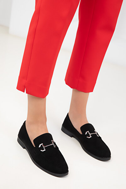 SOHO Black Suede Women's Casual Shoes 18561