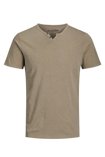 Jack & Jones Men's Jjesplıt Neck Tee Ss