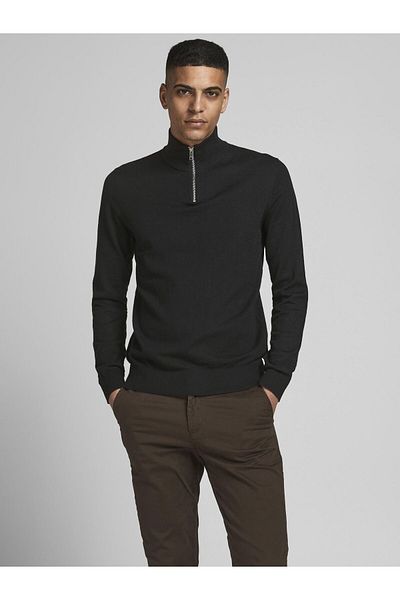 Jack & Jones Strickpullover Halbreißverschluss