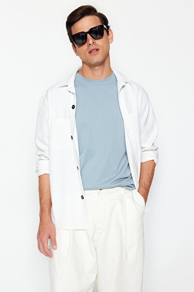 Trendyol Collection Navy Blue Slim Fit tričko s krátkým rukávem, 100% bavlna, 2 balení – TMNSS19BO0075