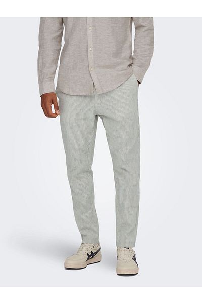 Only & Sons Jogginghose ONSLINUS CROP  0006 LINEN MIX PNT