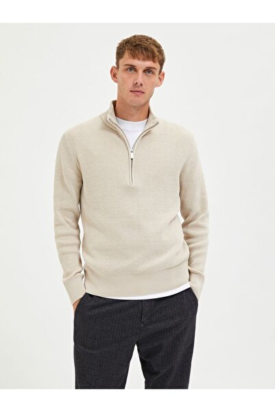Selected Homme Pullover mit halbem Reißverschluss