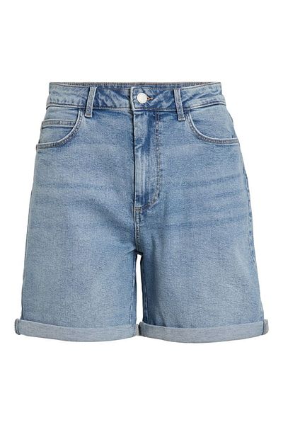 VILA Jeansshorts mit hoher Taille