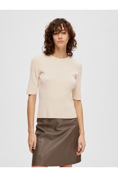 Selected Femme Strickoberteil Kurzärmeliges