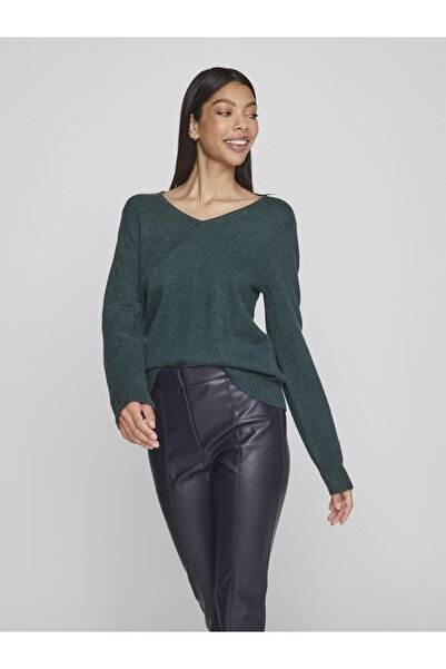 VILA Strickpullover V-Ausschnitt-