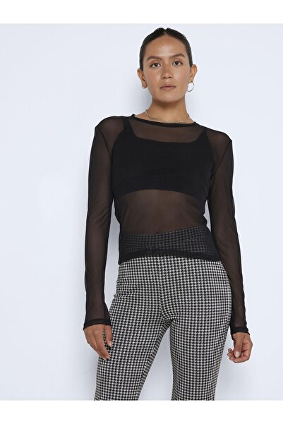 Noisy May Oberteil Langärmeliges Mesh