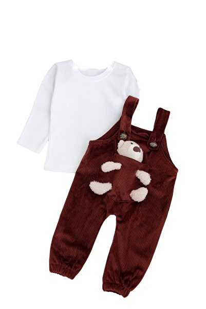 CMBEBEK Baby Boy Velvet Teddy Bear Jumpsuit