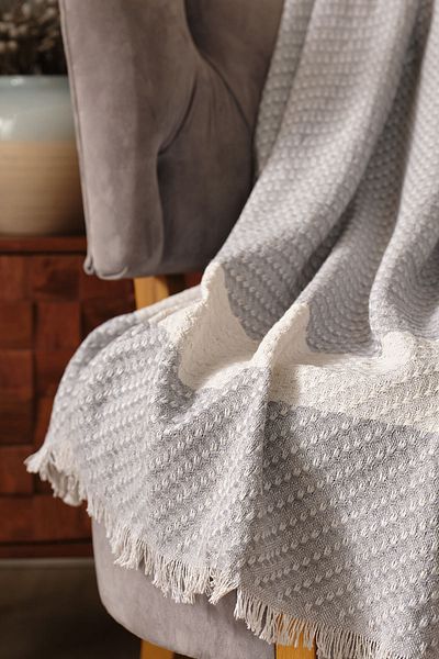 Karaca Home Wilma Gray Throw Blanket 130x170 cm