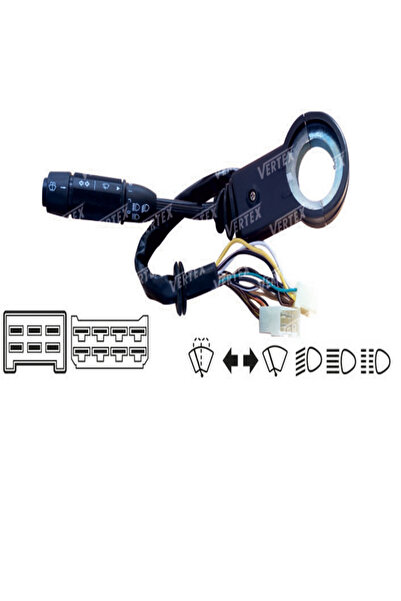 VERTEX BMC PROFESYONEL KAMYON / DAF/ MAN SİNYAL VE SİLGİ KOLU 6+8 PİN