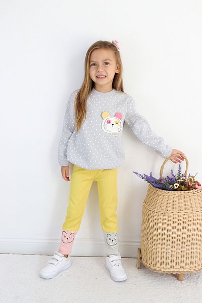 Harika KIDS Girl's Cotton Medium Thickness Tights Bottom-Top Set