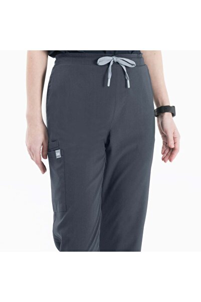 SAR TEKSTİL Iconic Kadın Antrasit Likralı Tek Alt Doktor Hemşire Forması Pantolon