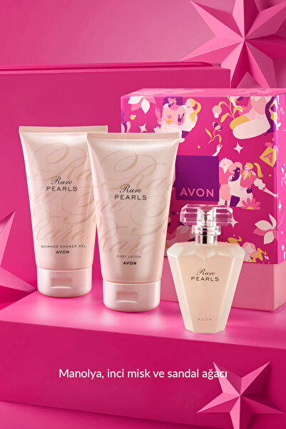 AVON Rare Pearls Kadın Parfüm Losyon Ve Duş Jeli Hediye Seti