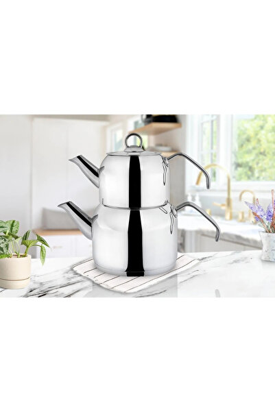 Paçi -DELUX Mtl.kulplu 304 Çelik Çaydanlık