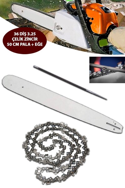 Genel Markalar Style 36 DİŞ 3,25 Benzinli Testere Zinciri ve 50 cm Zinciri Motorlu Testere Zinciri