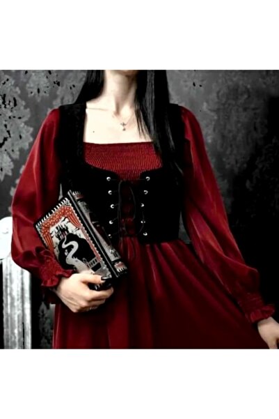 Mefa basic İpek Kadife Vintage Yelek