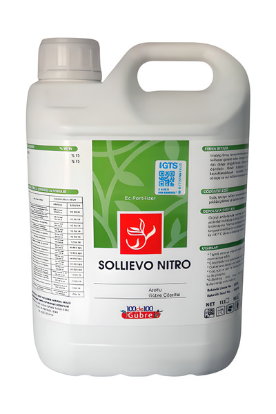100de100Gübre Sıvı Üre Azotu Sıvı Üre Gübresi Sollievo Nitro 5 Litre