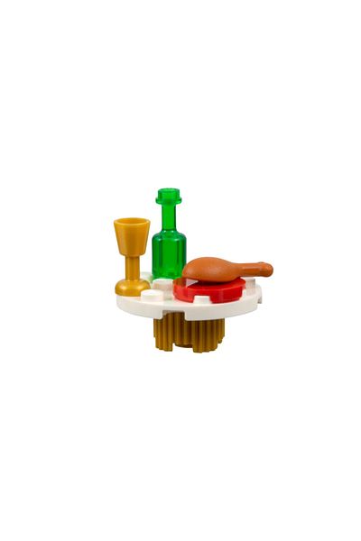 LEGO Marvel Microstructures (Day 21) - Table with Drumstick and Drink Mini Model