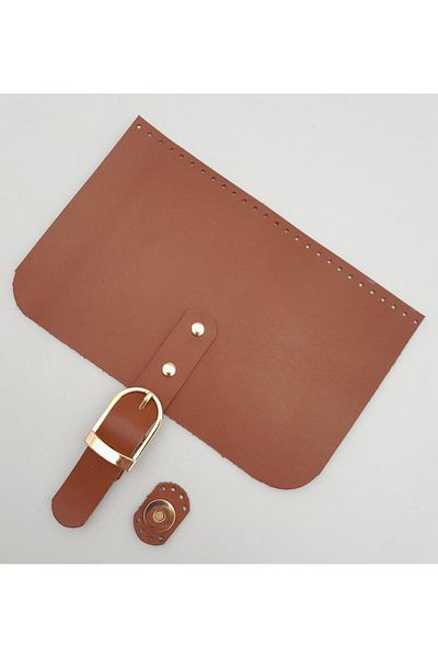 angel çanta aksesuar Аксесоар за чанта Angel Bag 22x24 см, естествена кожа, кафяв цвят, калъф за чанта, светло златист металик