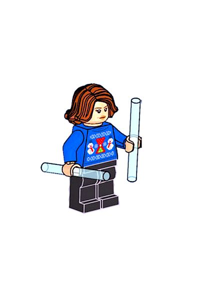 LEGO Marvel - Black Widow in Holiday Sweater with Icicle Batons Original Minifigure