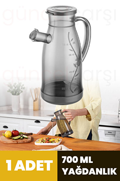 GüncelÇarşı Plastik Füme Yağlık, Sirkelik, Sosluk 700 ml Pratik Yağdanlık