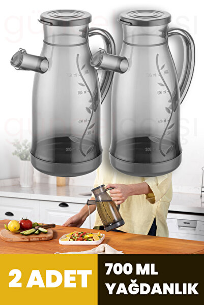 GüncelÇarşı Plastik Füme Yağlık, Sirkelik, Sosluk 700 ml Pratik Yağdanlık