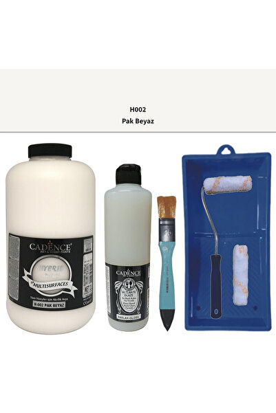 Cadence Boya H-002 Pak Beyaz 2Lt Ultimate Parlak Vernik 500Ml Saten Rulo Set