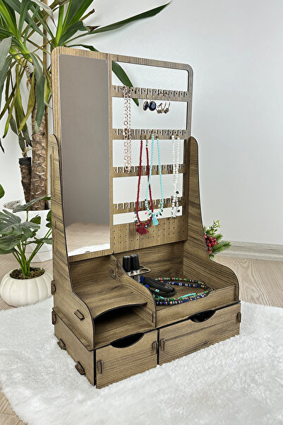 tasarx MAKYAJ AYNALI TAKI DÜZENLEYİCİ XL 2 ÇEKMECELİ