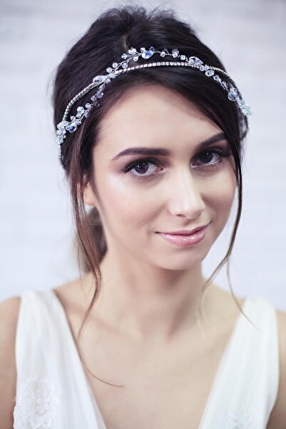 BBA TULLE STORE Coroana de nunta cu henna Coroana de mireasa cu piatra de cri...