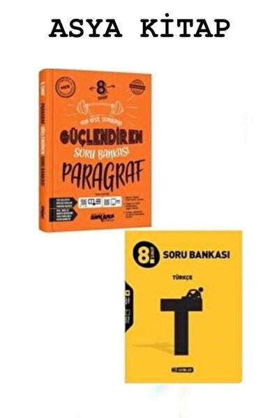 Hız Yayınları 8.Sınıf Ankara Yayınları Güçlendiren Paragraf + Hız Yayınları T...