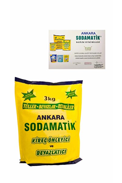 ankara sodamatik 3 kg Kireç Önleyici ve Beyazlatıcı (Tüller - Beyazlar - Renk...