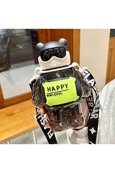 BLUE SİDE Sevimli Pinterst 3d Desenli BPA FREE Matara Çocuk Suluk Happy cool ...