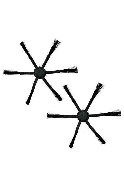 Parmis Xiaomi Mop 2 Pro / Ultra / Pro 2+ - Aspirator robot 3D, perie laterală cu 6 brațe, pachet de 2, negru