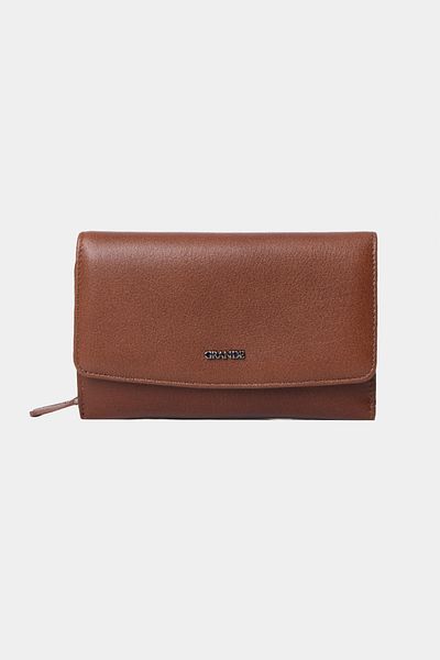Grande L2725 Genuine Real Leather Medium Size Women's Portfolio Wallet