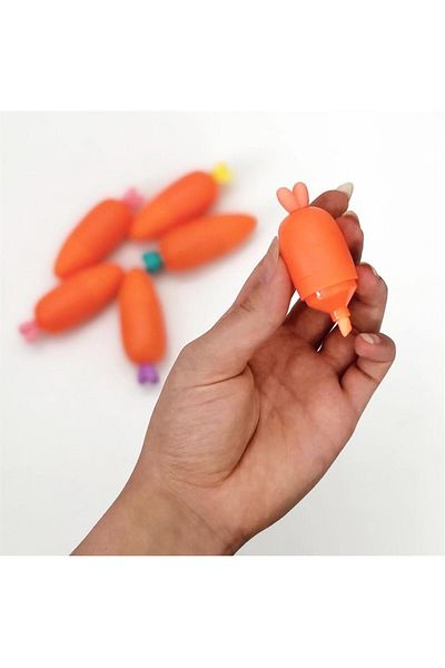 Limmy 6 Colors Cute Carrot Highlighter Marker Pen