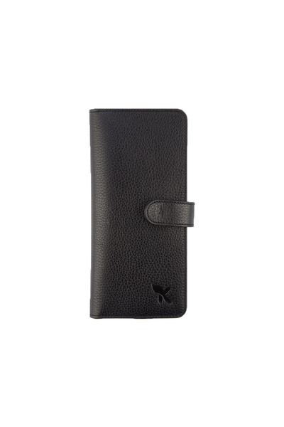 Karalı Deri Hakiki Deri Unisex Portföy Cüzdanı Siyah BC414-01