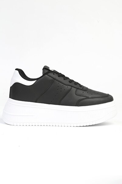 Lee Cooper ® | LC-31100-Siyah Beyaz-Kadın Spor Ayakkabı