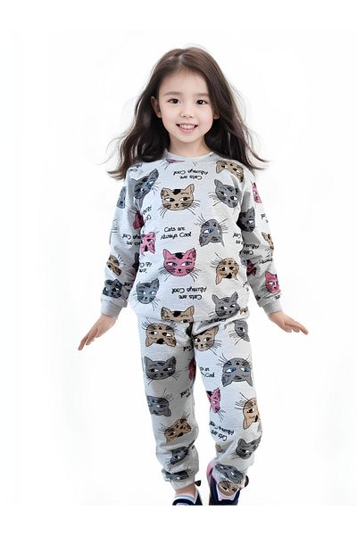tinitins Gray Patterned Seasonal Children's Set