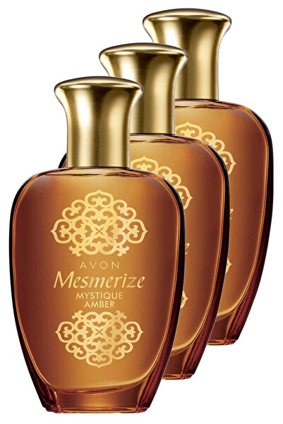 AVON Mesmerize Mystique Amber Kadın Parfüm Edt 50 Ml. Üçlü Set